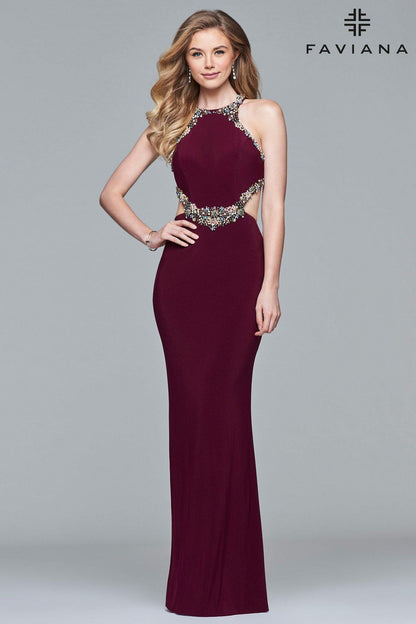 Faviana Sexy Long Fitted Prom Dress S10026 Sale - The Dress Outlet