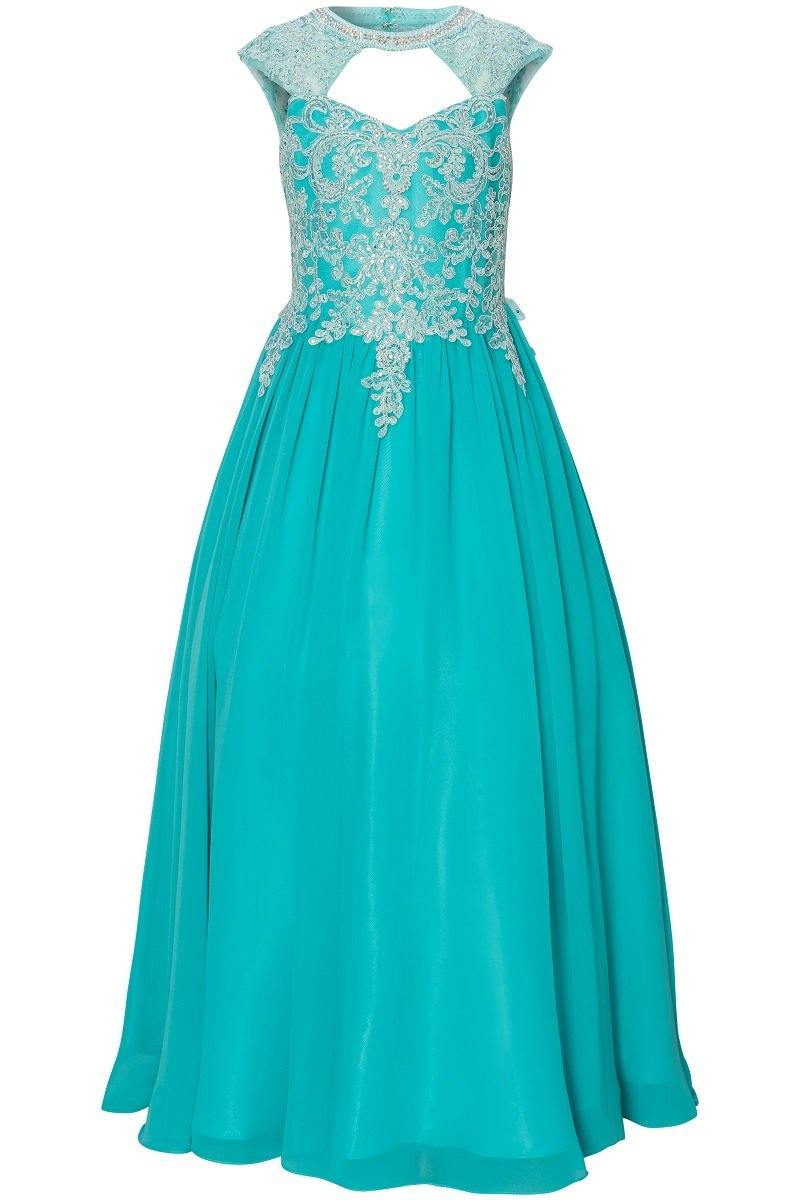 Floor Length Flower Girl Dress - The Dress Outlet Cinderella Couture