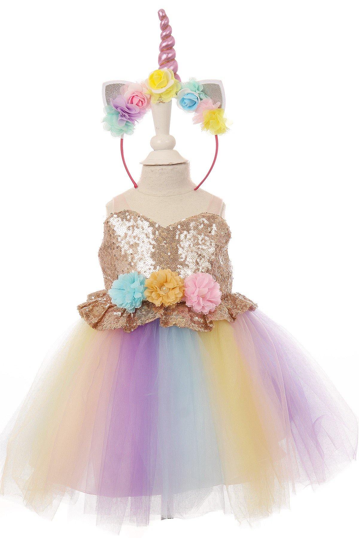 Flower Girls Dress Up Unicorn Tutu - The Dress Outlet Cinderella Couture