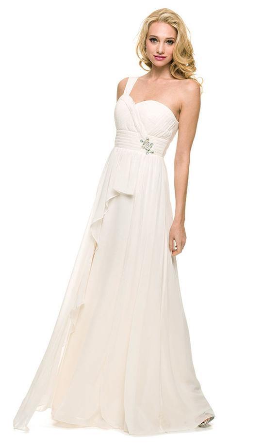 Formal Long Bridesmaid Dress Ivory