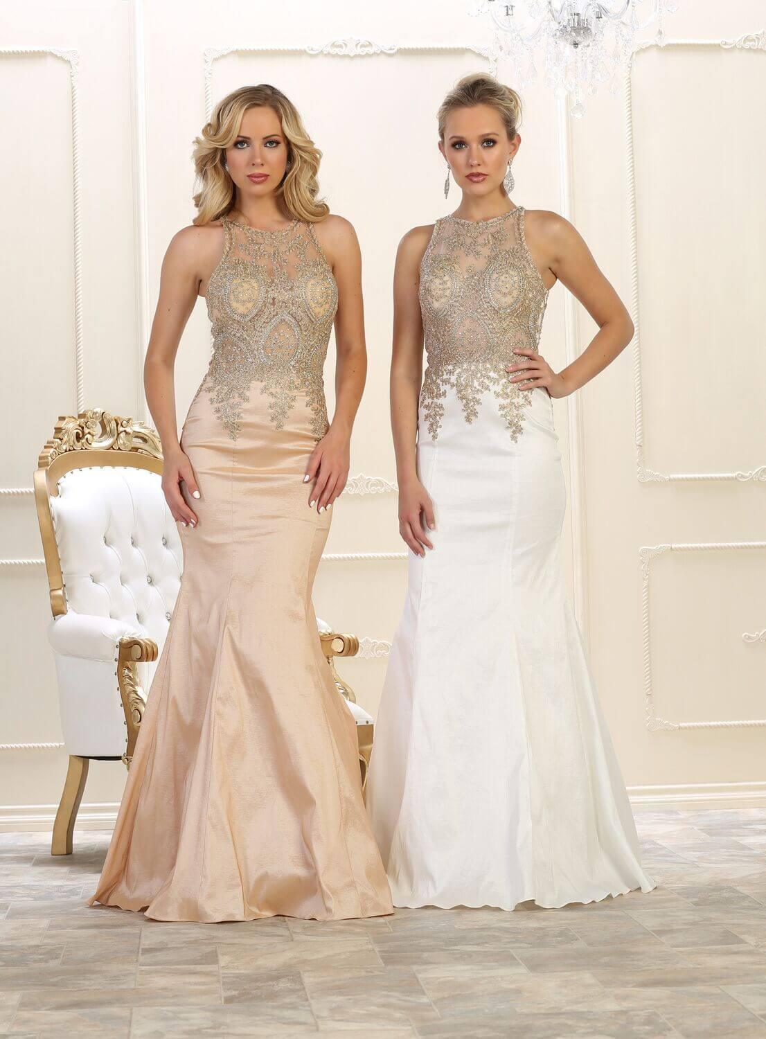 Formal Long Prom Dress Fitted Mermaid - The Dress Outlet May Queen