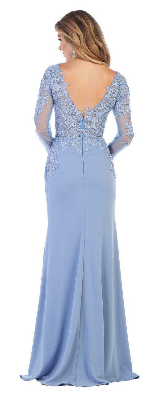Formal Plus Size Long Sleeve Dress - The Dress Outlet May Queen