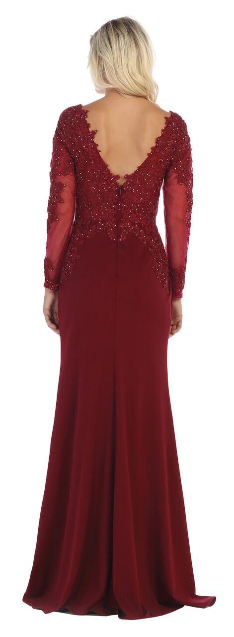 Formal Plus Size Long Sleeve Dress - The Dress Outlet May Queen