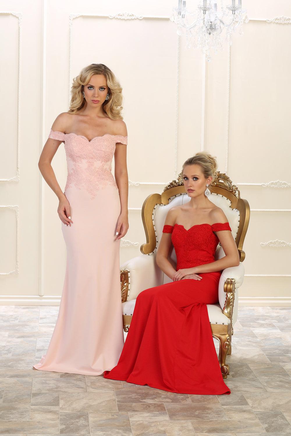 Formal Prom Dress Plus Size Long Evening Gown - The Dress Outlet May Queen