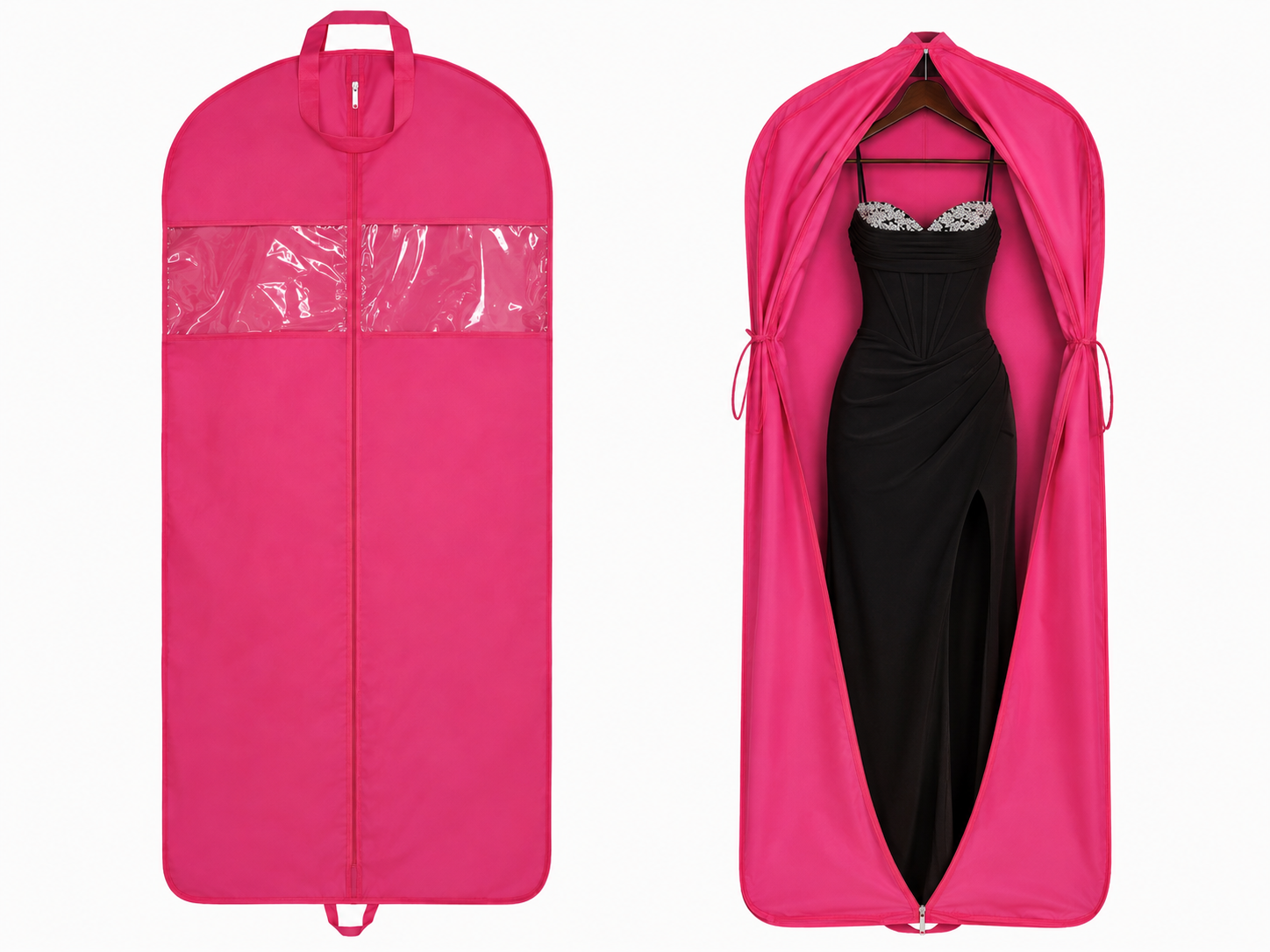 Long Pink Evening Dress Bag
