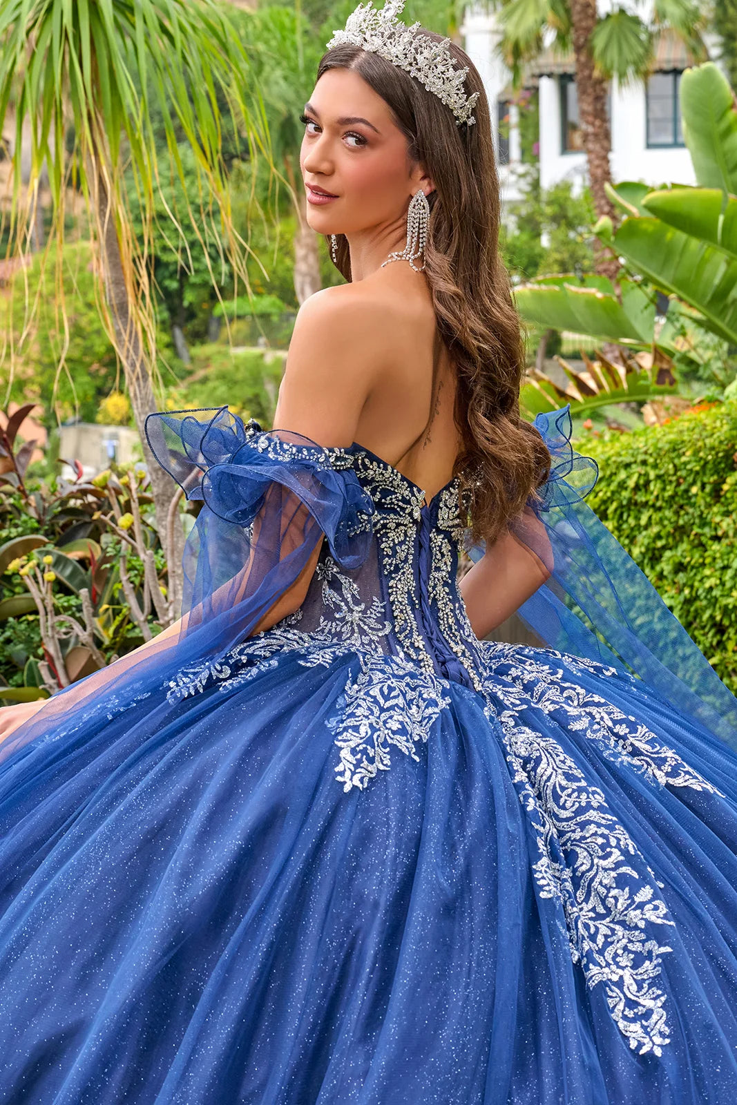 Sweetheart Ball Gown Tulle Quinceanera Dress by GLS 3752 in Navy