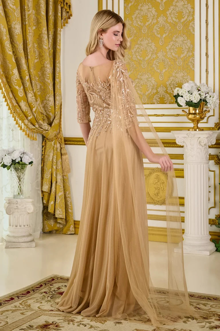 Mother of the Bride Dresses Long Beaded Formal Sequin A Line Mother of the Bride Dress Champagne