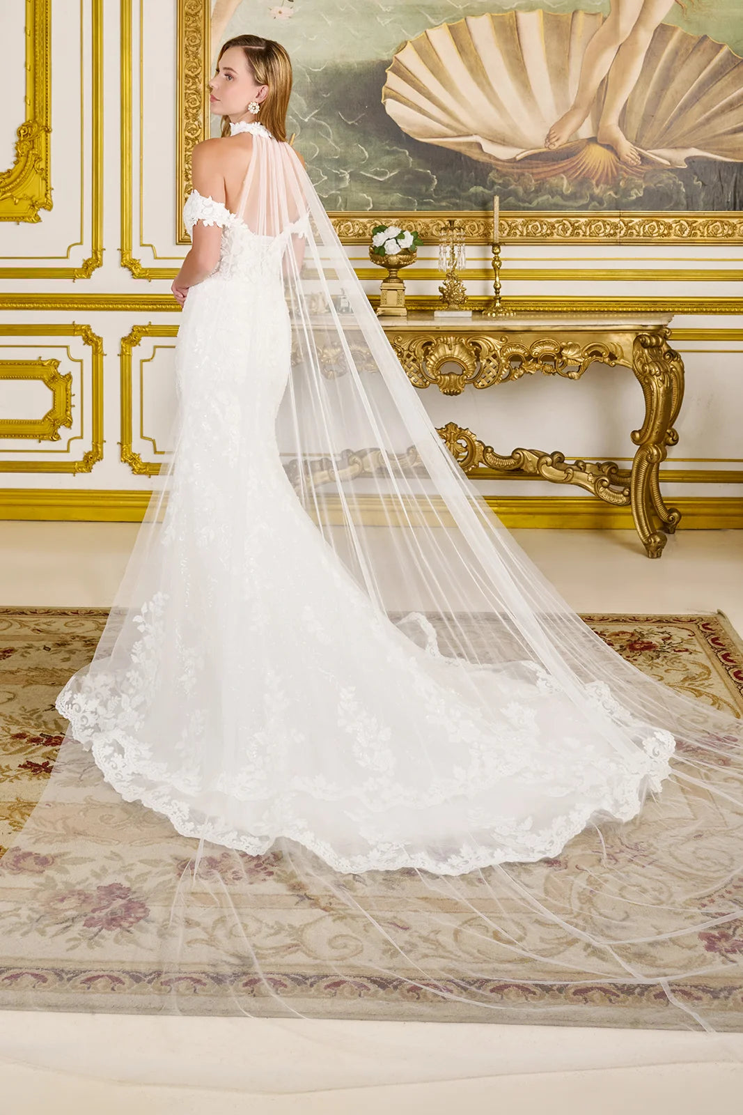 Wedding Dresses Long Wedding Dress Corset Beaded Sequin Lace Applique Dress Off White