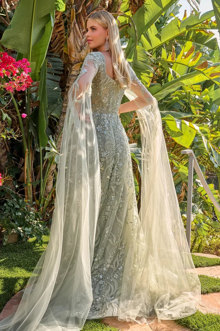 Mother of the Bride Dresses Applique Long Formal Beaded Sequin Mother of the Bride Dress Sage