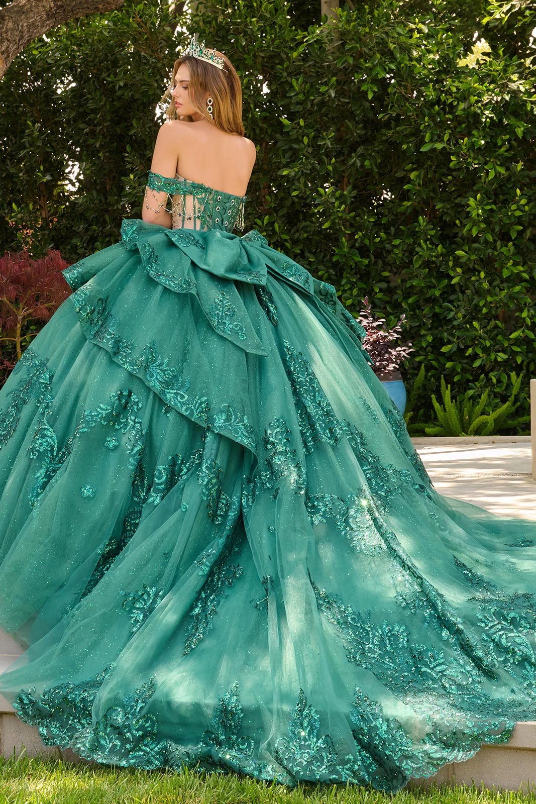 Sweetheart Floor-Length Tulle Quinceañera Ball Gown GLS GL3846