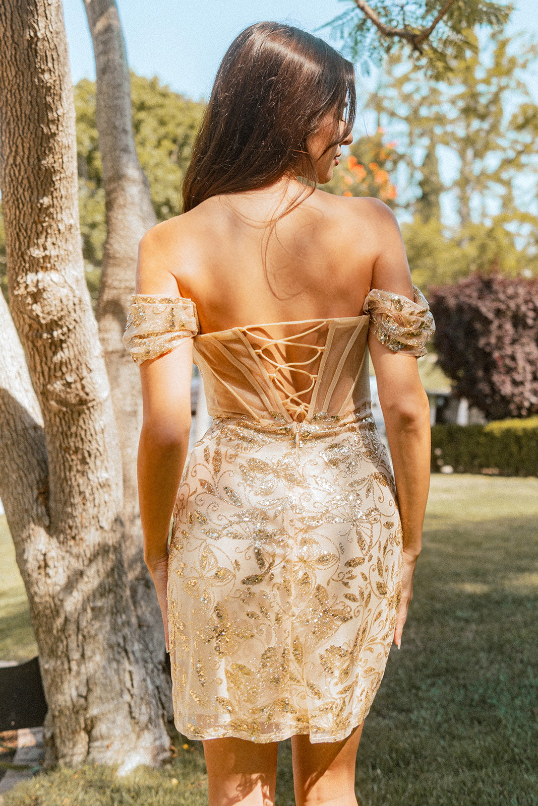 Cocktail Dresses Short Cocktail Homecoming Bodycon Dress Champagne