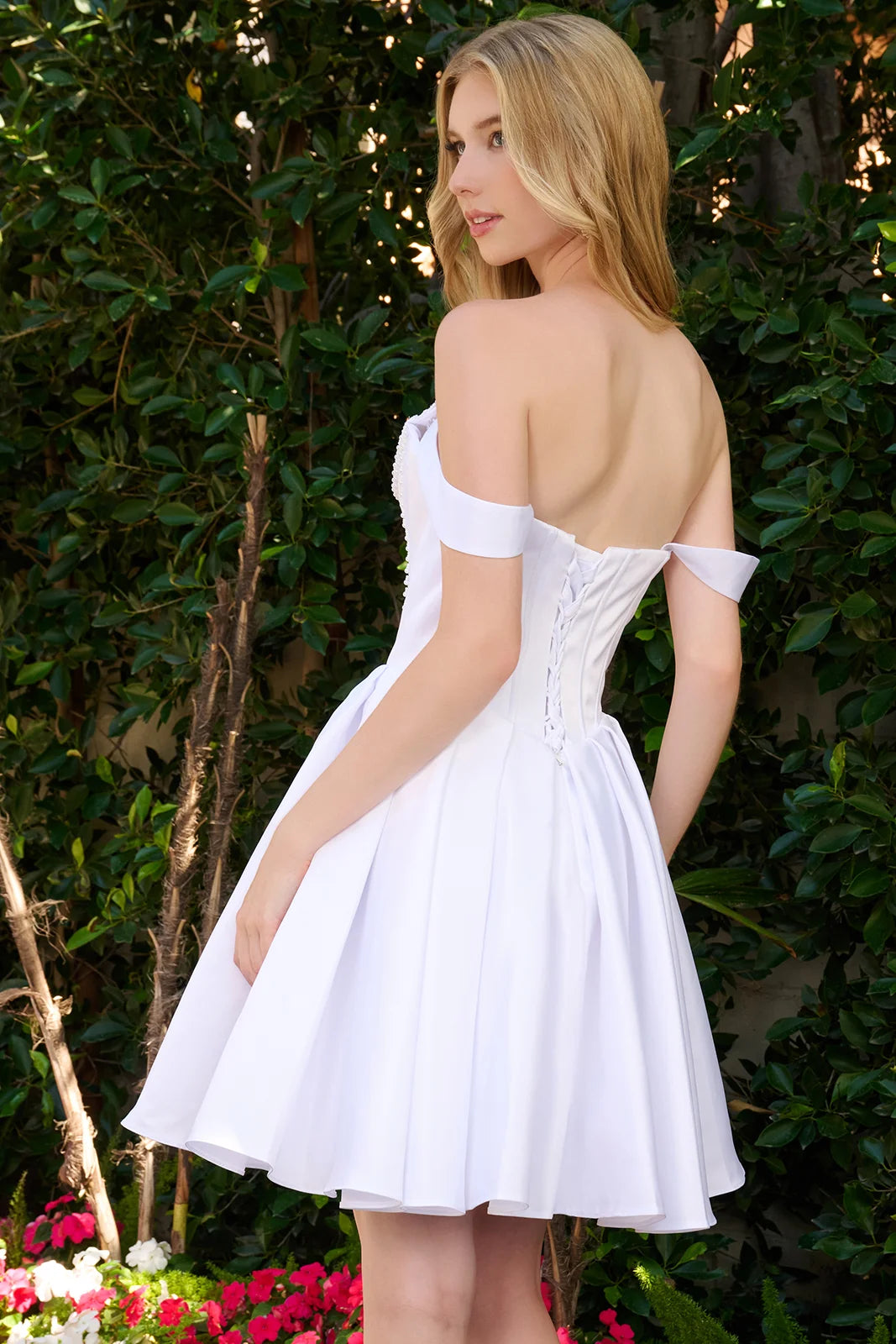 Sweetheart Mini/Short Satin Cocktail A-Line GLS GLGS3855
