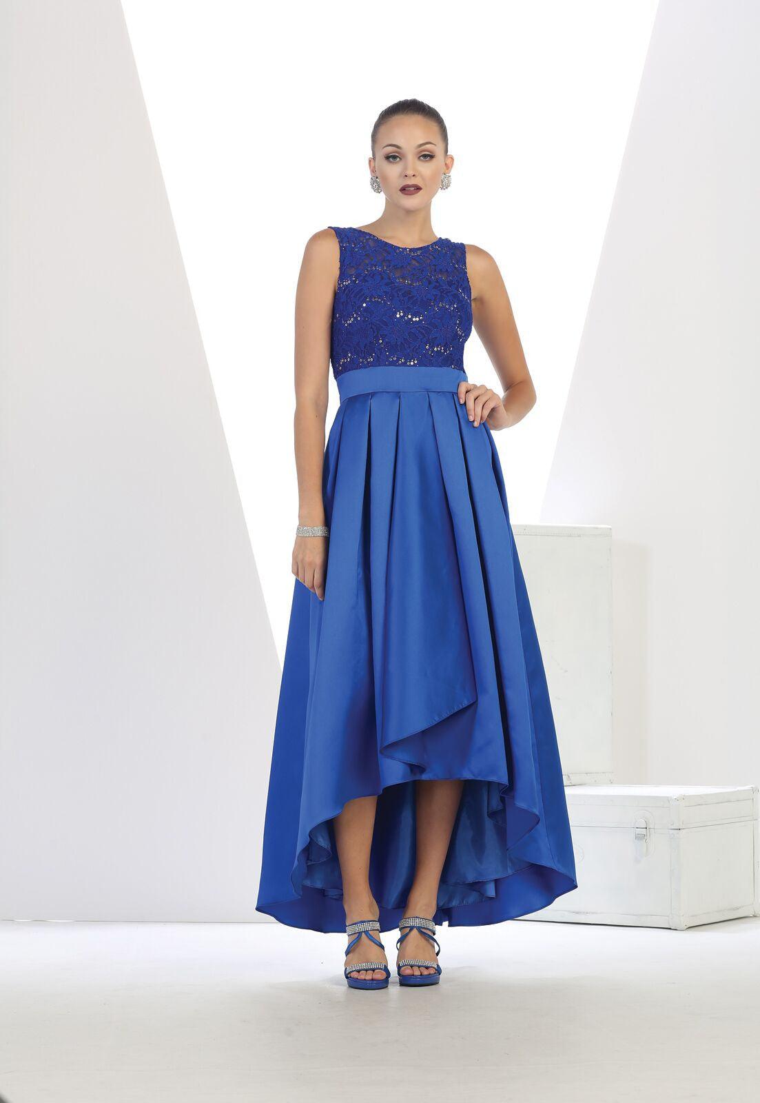 High Low Dress Formal Homecoming Prom Party Gown - The Dress Outlet May Queen