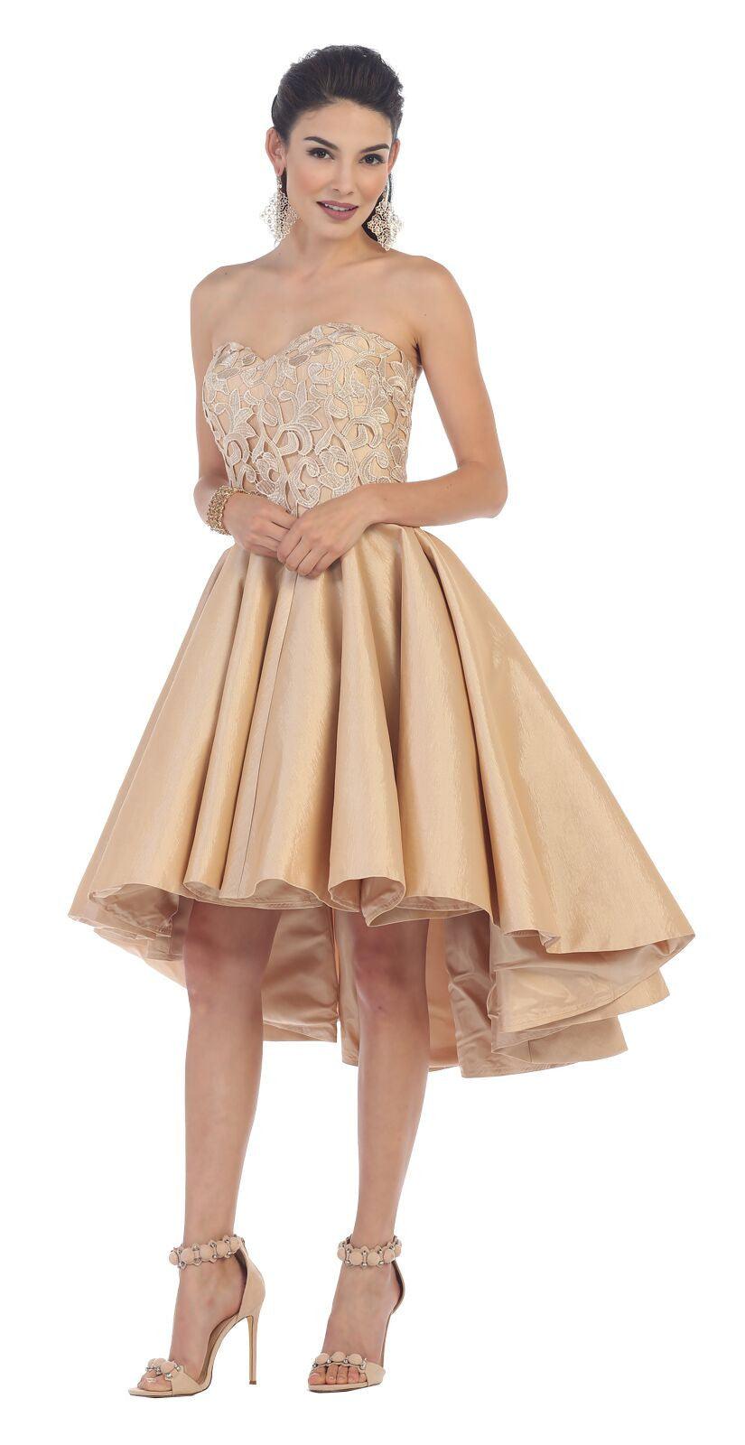 High Low Dresses Homecoming Prom Gown - The Dress Outlet May Queen
