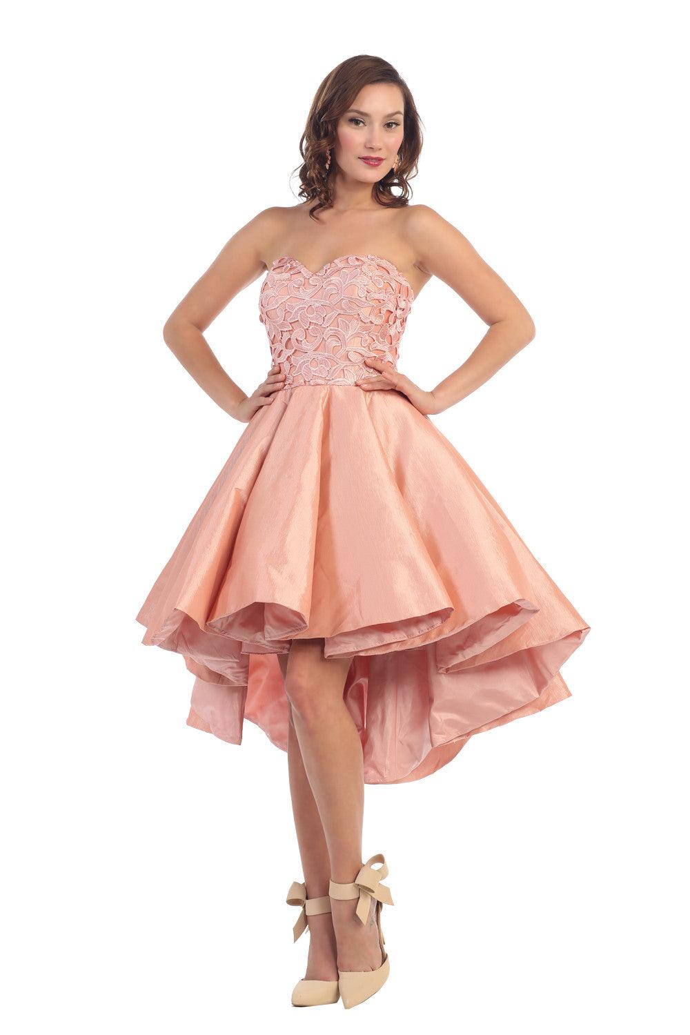 High Low Dresses Homecoming Prom Gown - The Dress Outlet May Queen
