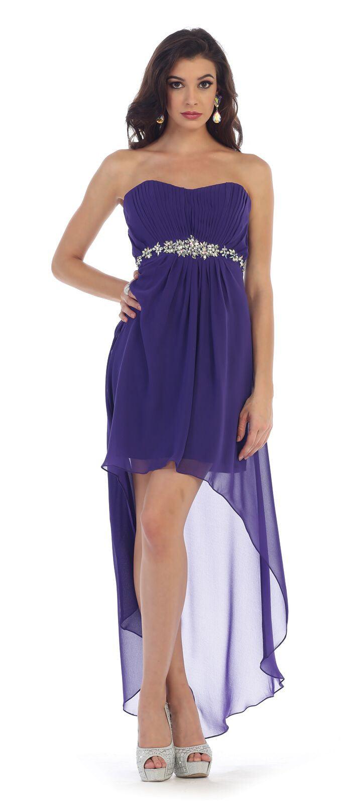 High Low Formal Bridesmaids Plus Size Prom Dress - The Dress Outlet May Queen