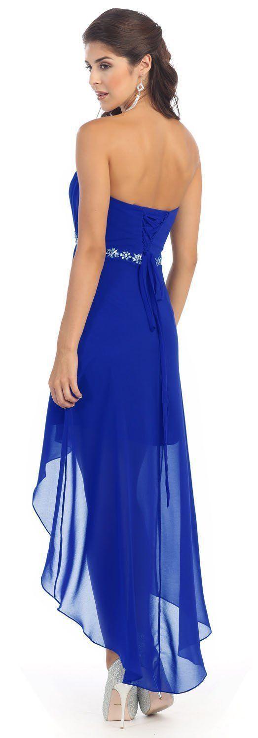 High Low Formal Bridesmaids Plus Size Prom Dress - The Dress Outlet May Queen