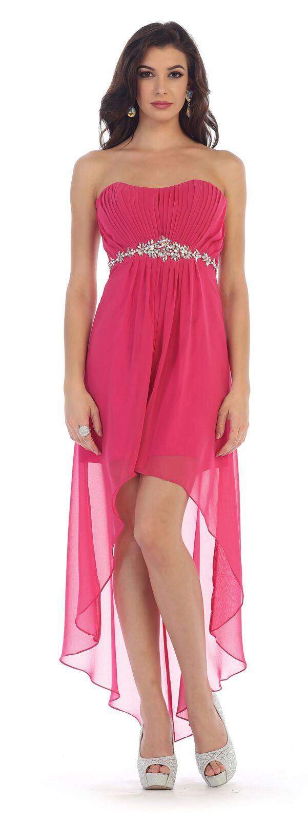 High Low Formal Bridesmaids Plus Size Prom Dress - The Dress Outlet May Queen