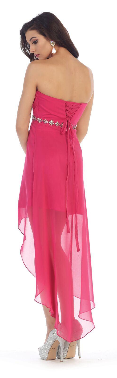 High Low Formal Bridesmaids Plus Size Prom Dress - The Dress Outlet May Queen