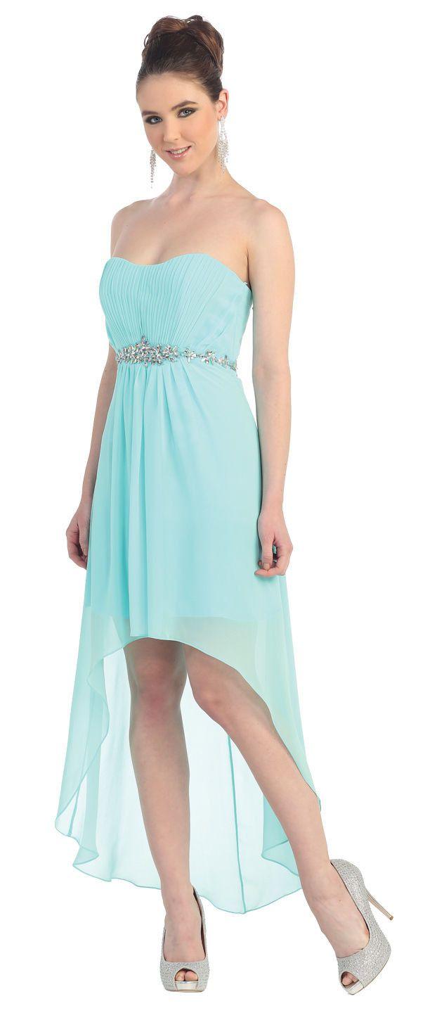 High Low Formal Bridesmaids Plus Size Prom Dress - The Dress Outlet May Queen