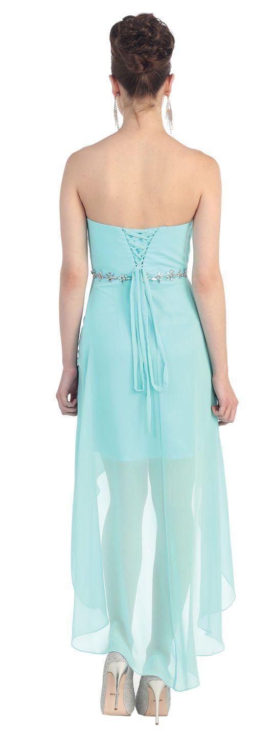 High Low Formal Bridesmaids Plus Size Prom Dress - The Dress Outlet May Queen