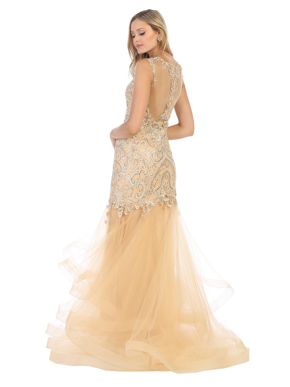Homecoming Long Formal Sleeveless Prom Dress - The Dress Outlet May Queen
