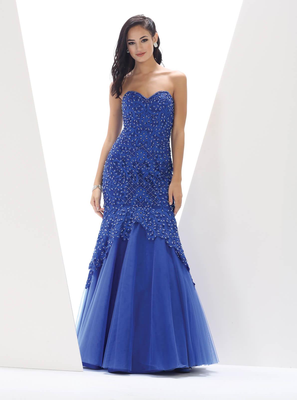 Homecoming Long Strapless Sweetheart Mermaid Prom Dress - The Dress Outlet May Queen