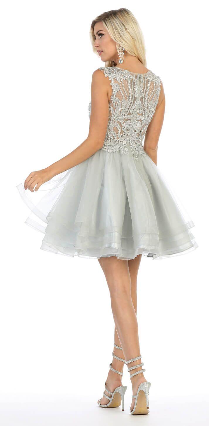 Homecoming Short Cocktail Prom Plus Size Dress - The Dress Outlet May Queen