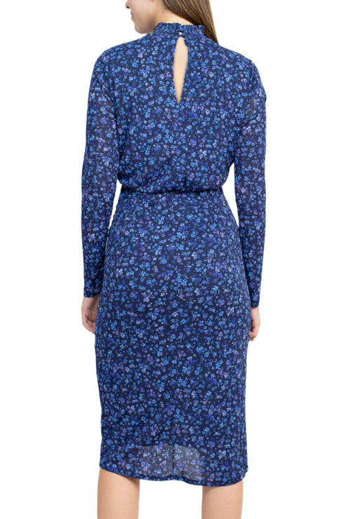 Cocktail Dresses Long Sleeve Short Printed Cocktail Dress Floral Vine