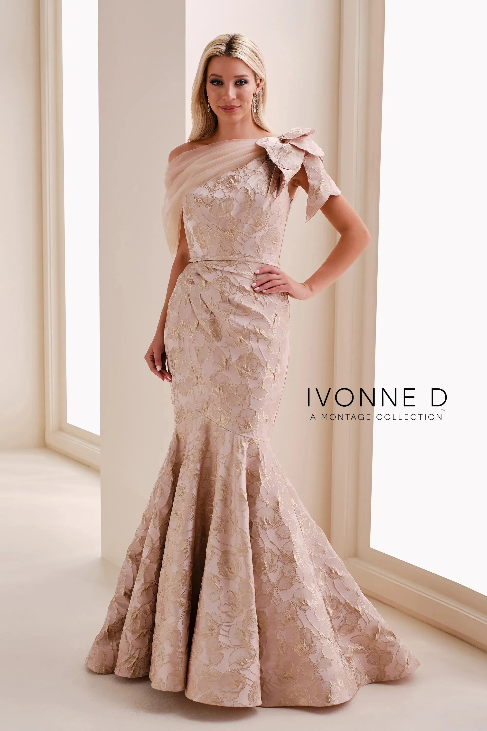Prom Dresses Floral Formal Long Prom Dress Rose Gold