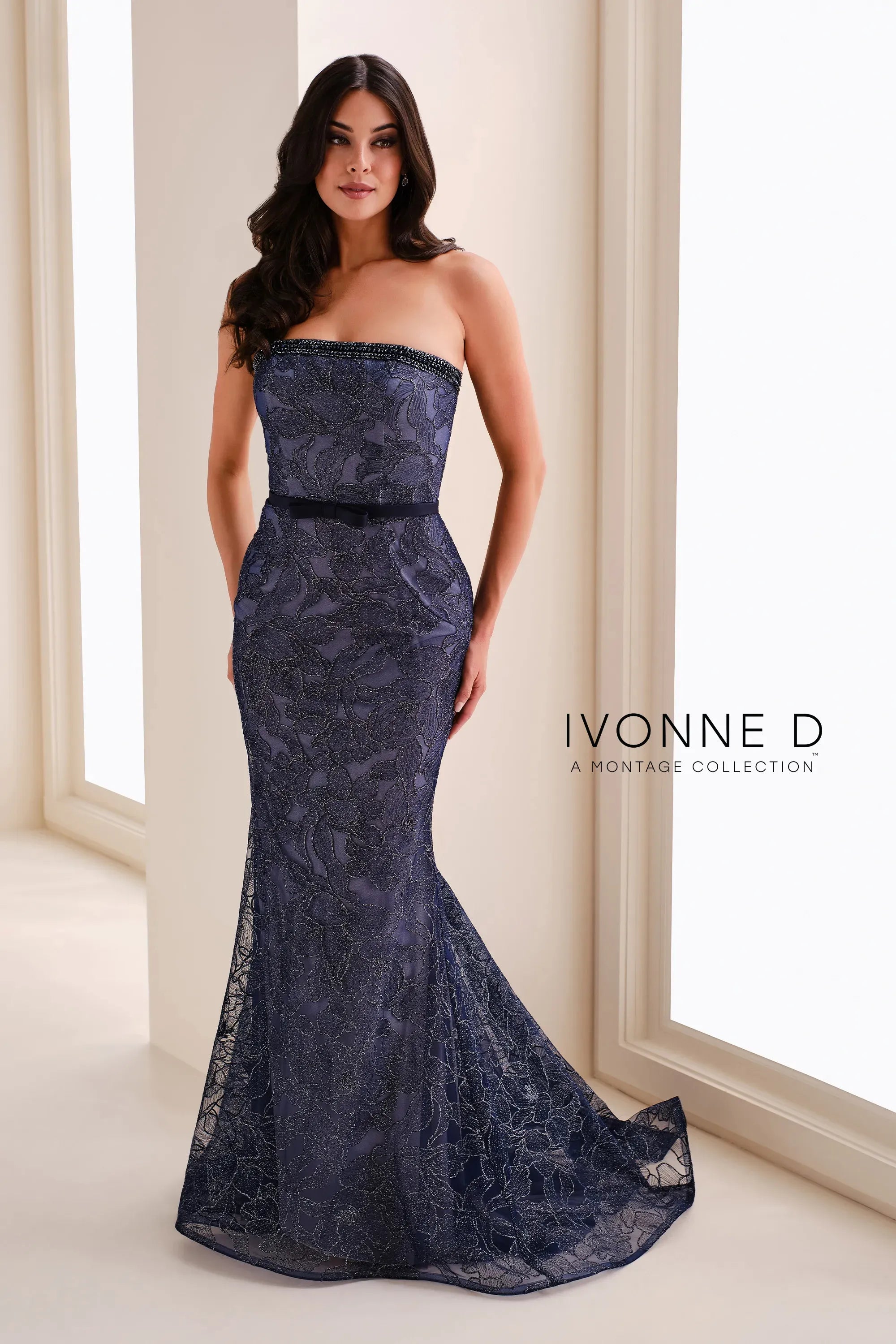 Prom Dresses Fitted Formal Long Prom Dress Navy/Silver