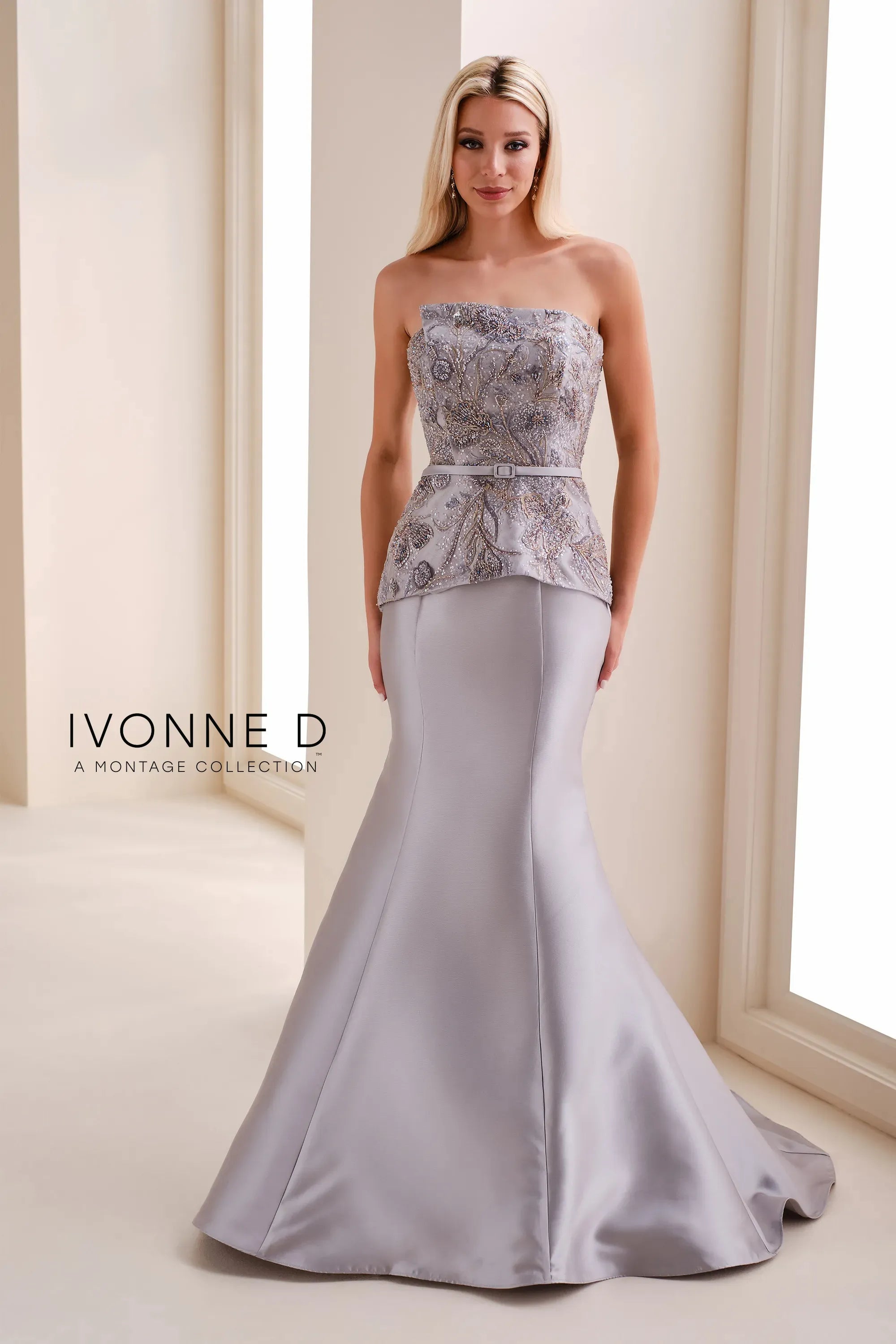 Prom Dresses Beaded Sequin Formal Long Prom Dress Platinum