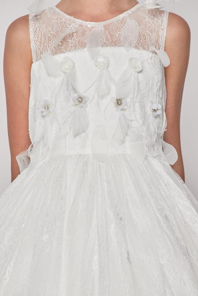 Illusion Neckline Lace Flower Girls Dress