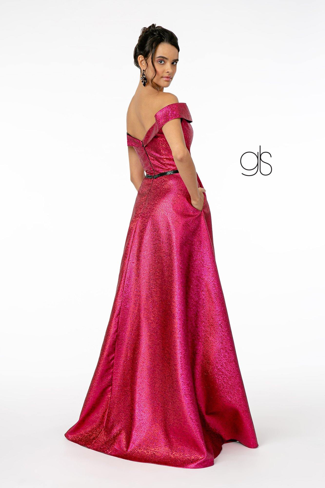 Illusion V-Neck Prom Long Dress - The Dress Outlet Elizabeth K