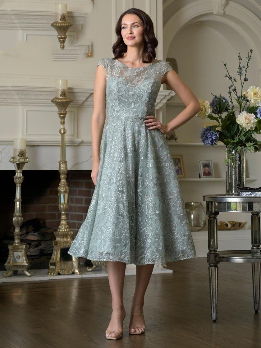 Mother of the Bride Dresses Short Mother of the Bride Cocktail Tea Length Dress Seaglass