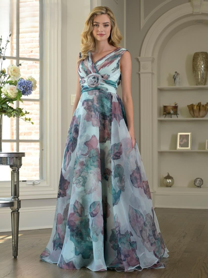Formal Dresses A Line Formal Long Floral Evening Dress Tiffany Multi