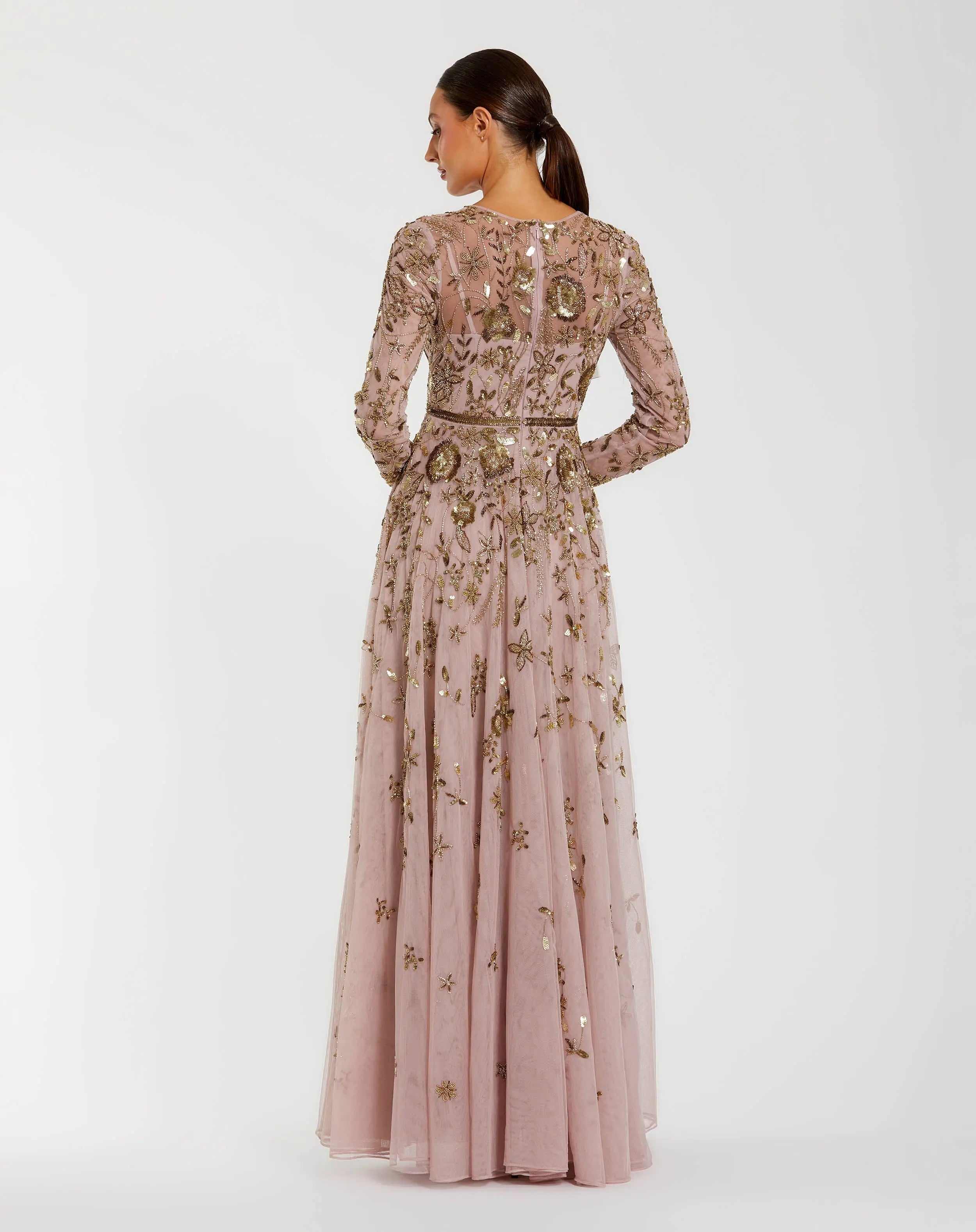 Mother of the Bride Dresses A Line Long Mother of the Bride Floral Dress Mocha Multi
