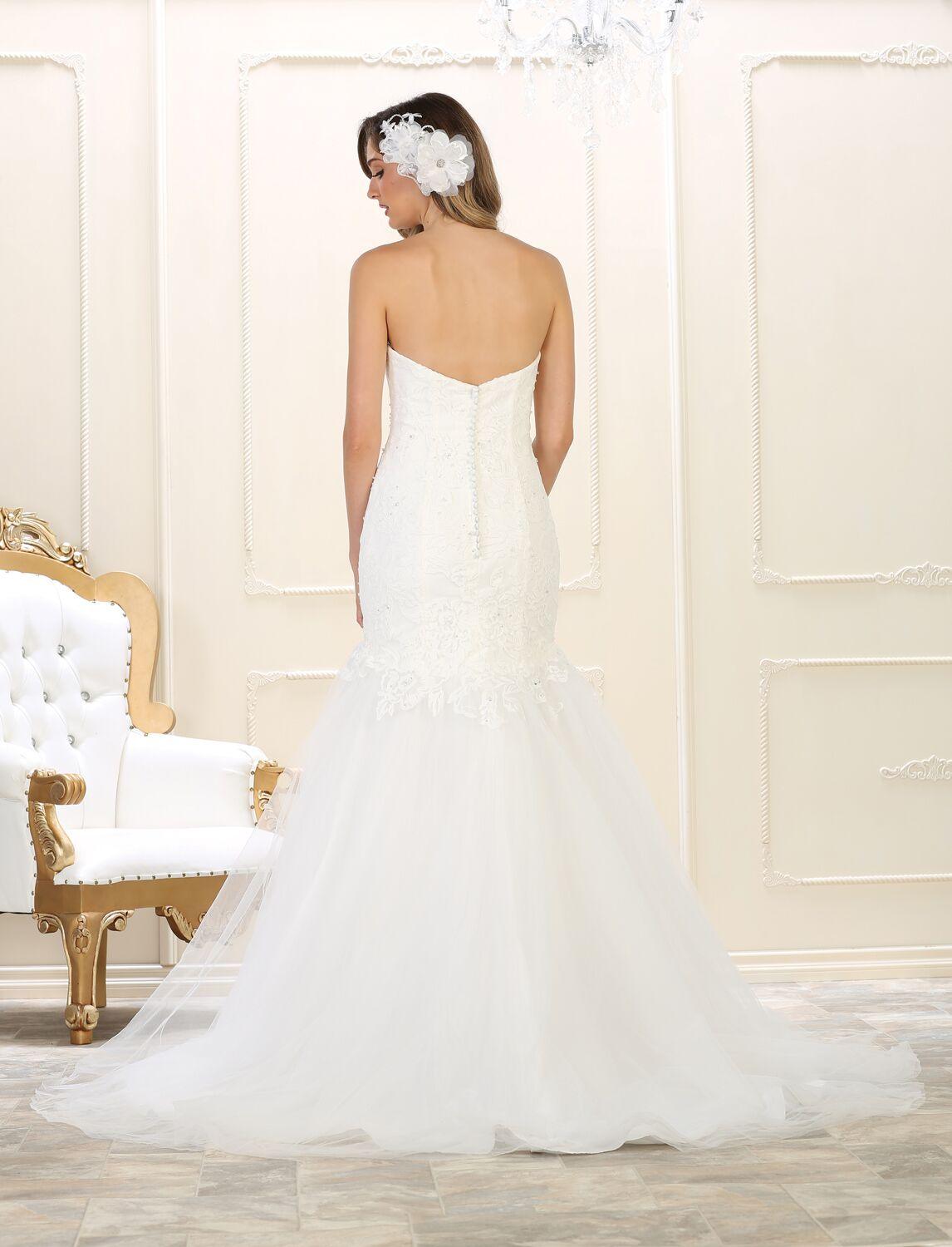 Ivory Wedding Dress Formal Bridal Gown - The Dress Outlet May Queen