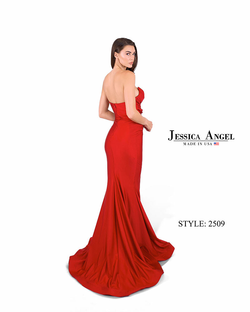 Prom Dresses Long Formal Mermaid Evening Prom Dress Jessica Angel 2509 Red