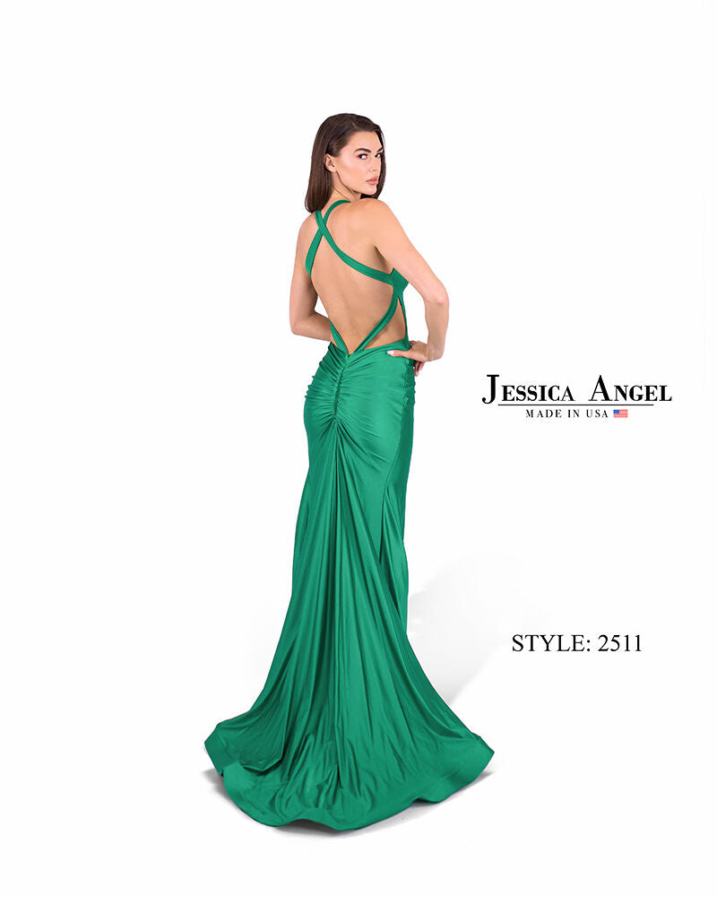 Prom Dresses Fitted Evening Long Formal Slit Prom Dress Jessica Angel 2511 Hunter