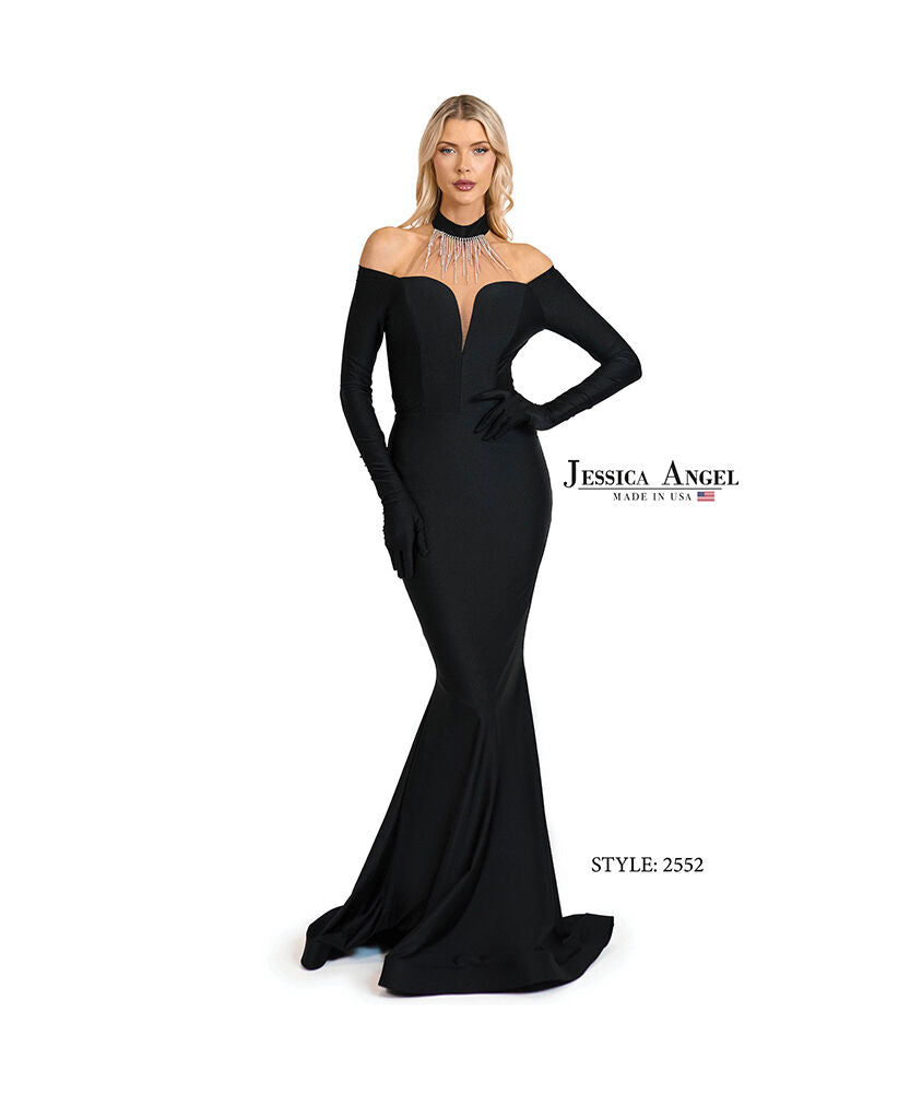 Prom Dresses Long Formal Mermaid Prom Evening Dress Jessica Angel 2552 Black