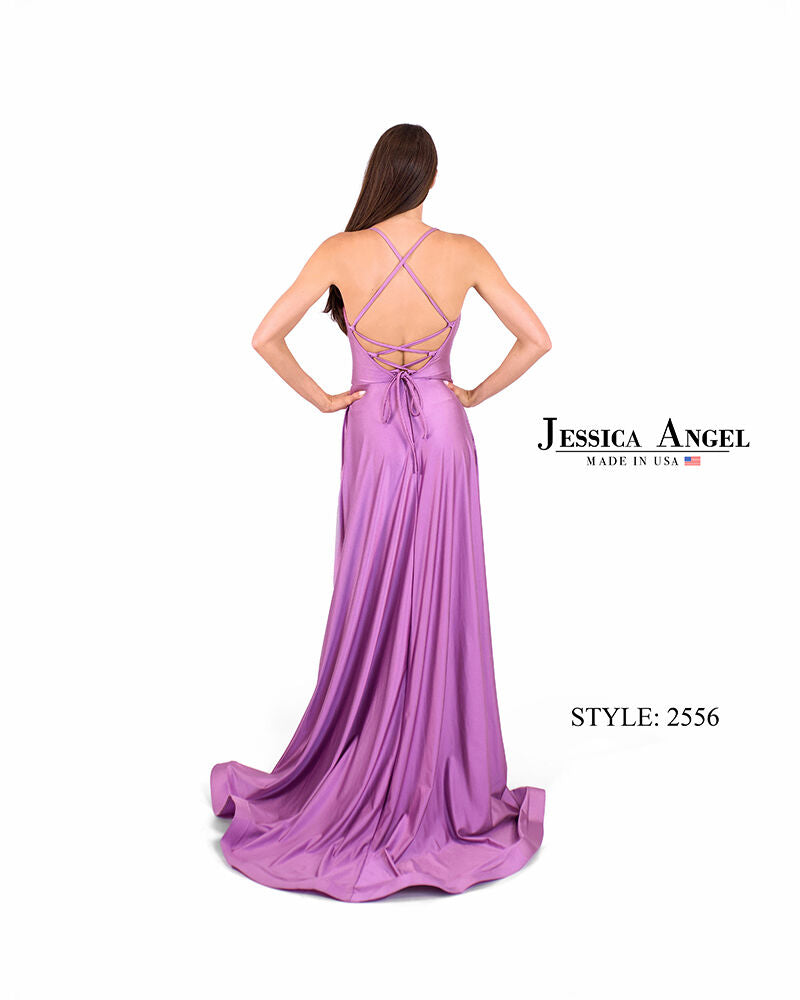 Prom Dresses Long Formal Slit Prom Dress Jessica Angel 2556 Lilac