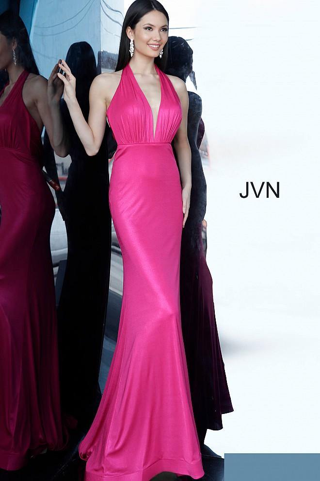 JVN By Jovani Halter Neckline Prom Long Dress JVN02378 - The Dress Outlet Jovani