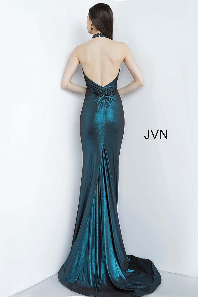 JVN By Jovani Halter Neckline Prom Long Dress JVN02378 - The Dress Outlet Jovani