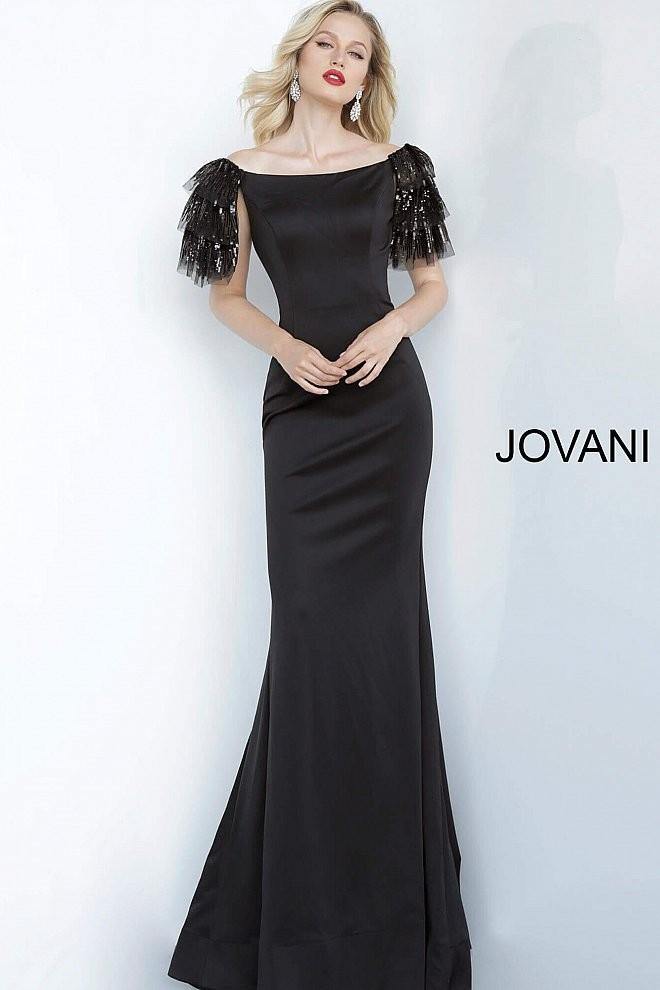 Black Jovani 1089 Long Evening Gown Prom Dress
