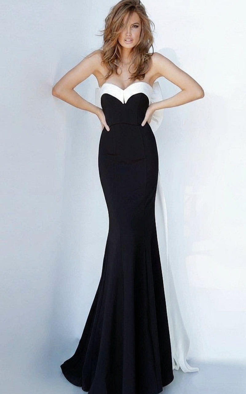JVN By Jovani Long Strapless Prom Dress JVN12020 - The Dress Outlet Jovani