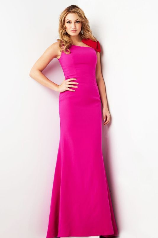Formal Dresses Fitted Long Evening Formal Dress Fuchsia/Red