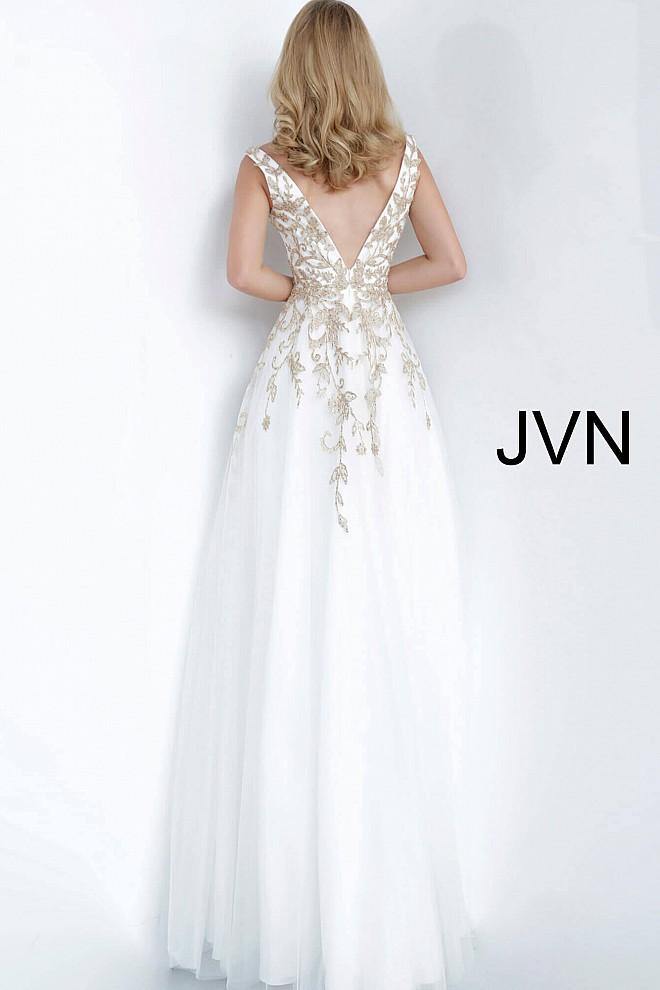 JVN By Jovani Long Sleeveless Prom Ball Gown JVN2302 - The Dress Outlet Jovani