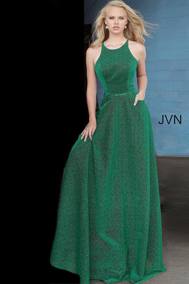 JVN By Jovani Long Prom Dress JVN2310 Emerald - The Dress Outlet Jovani
