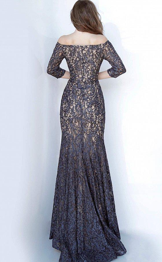 JVN By Jovani Long Formal Lace Dress JVN2900 - The Dress Outlet Jovani